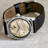1966 BULOVA Model 511133 "White" Automatic Watch Case Design 17 Jewels Wristwatch