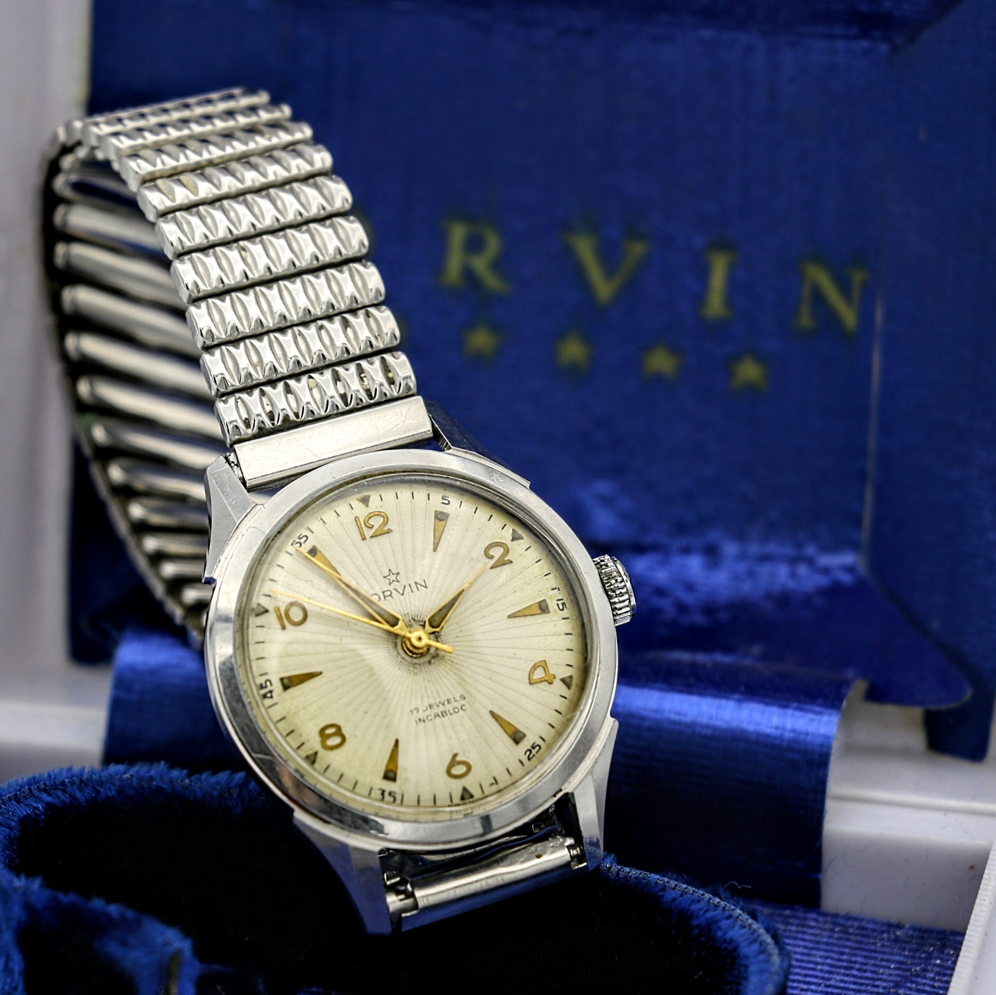 Orvin ORVIN Incabloc Watch 17 Jewels 32mm France Made Wristwatch Original Bo ...
