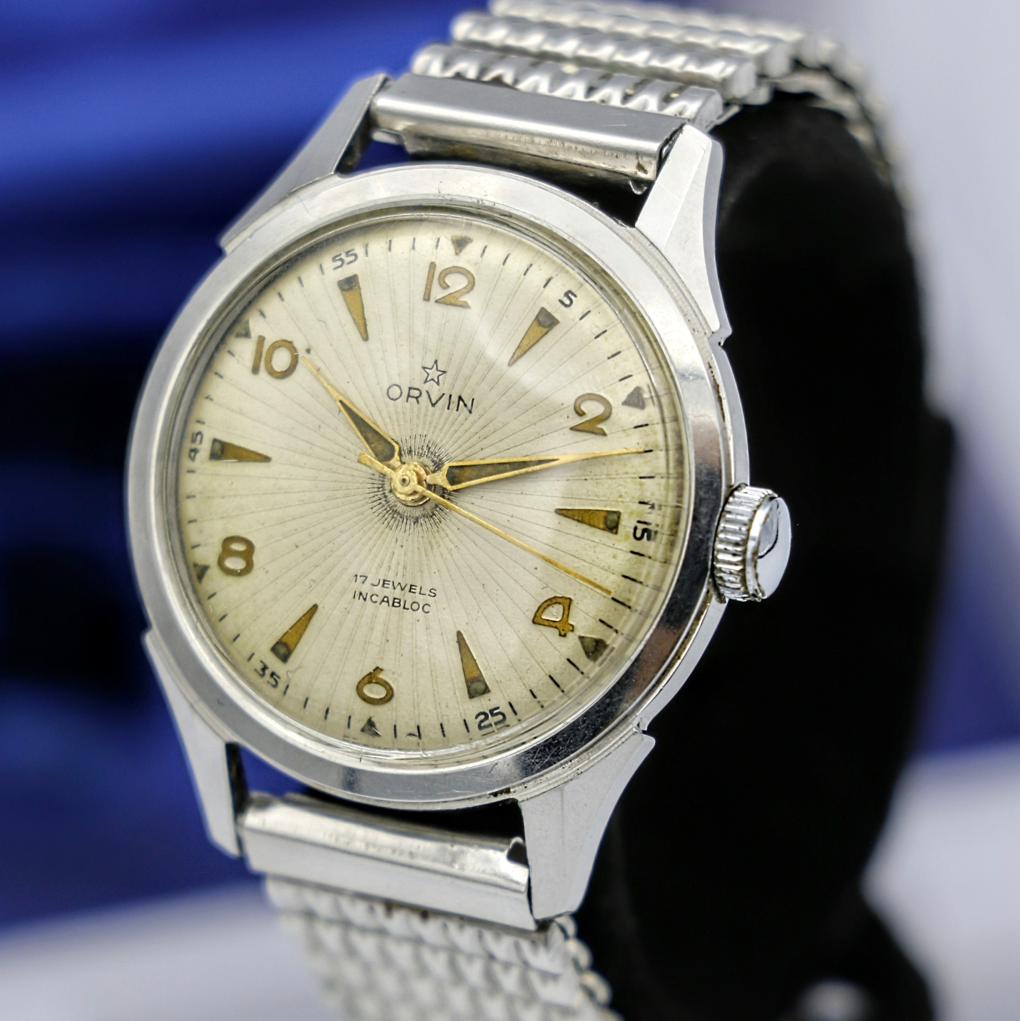 Orvin ORVIN Incabloc Watch 17 Jewels 32mm France Made Wristwatch Original Bo ...