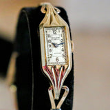 GRUEN CURVEX Precision Ladies Watch Cal. 520 17 Jewels 14K GF Swiss Wristwatch