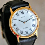 1979 TIMEX Watch Roman Numerals 17 Jewels Manual Wind 33mm Wristwatch