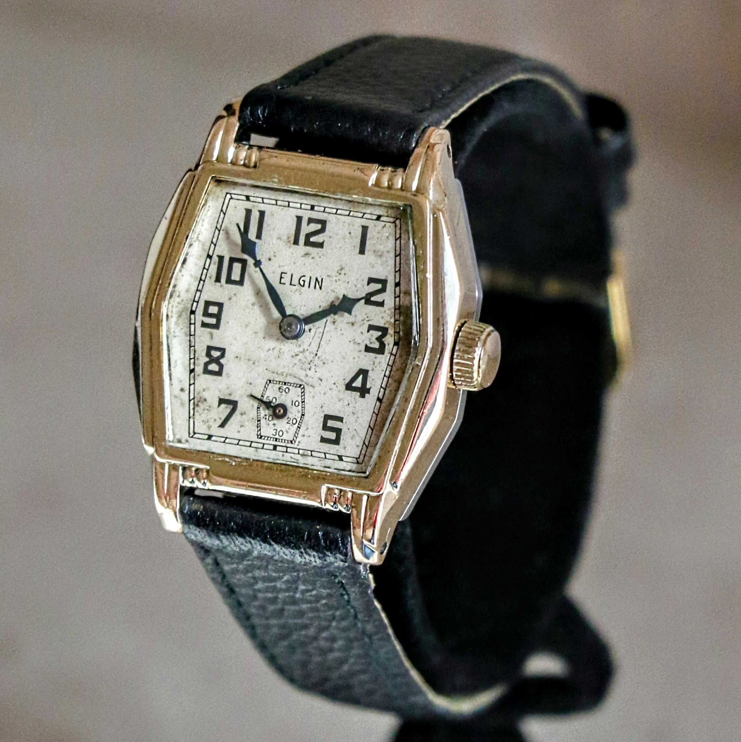 1932 ELGIN Art Deco Wristwatch Grade 487 17 Jewels Vintage U.S.A. Made Watch