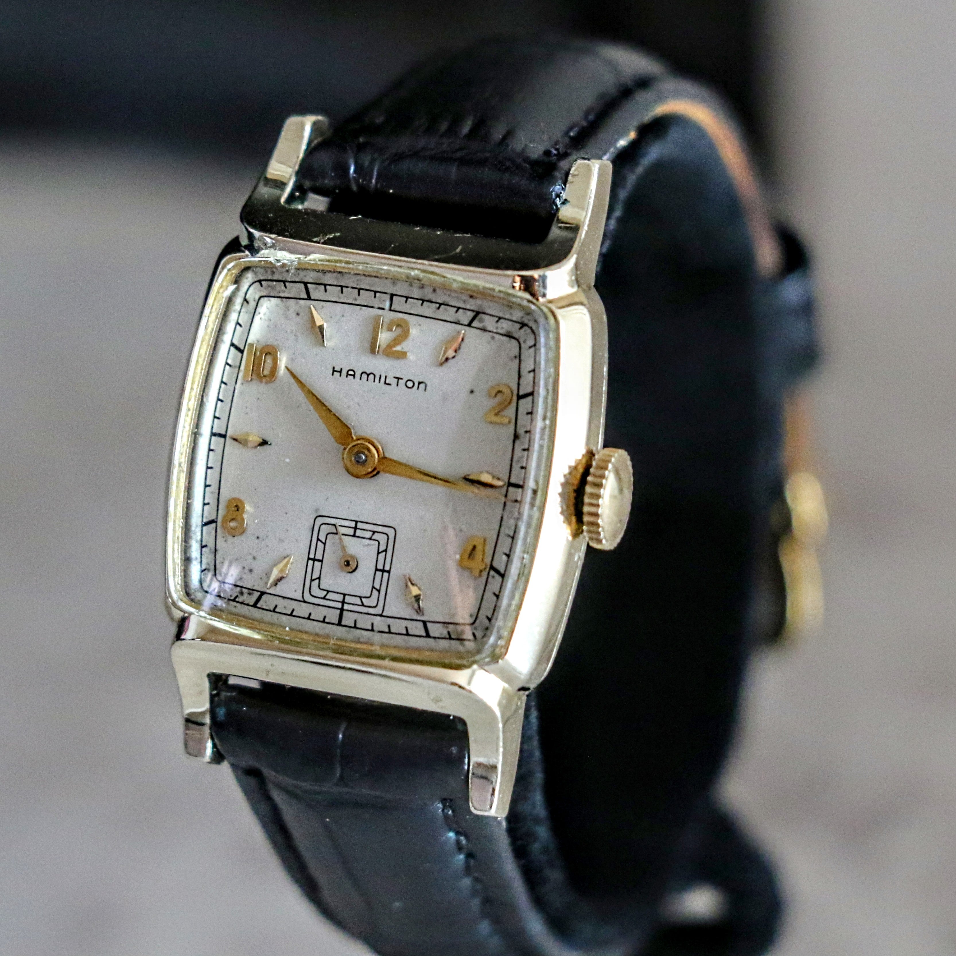 1951-52 HAMILTON Emery Wristwatch 10K G.F. Watch Grade 747 U.S.A. Made Watch
