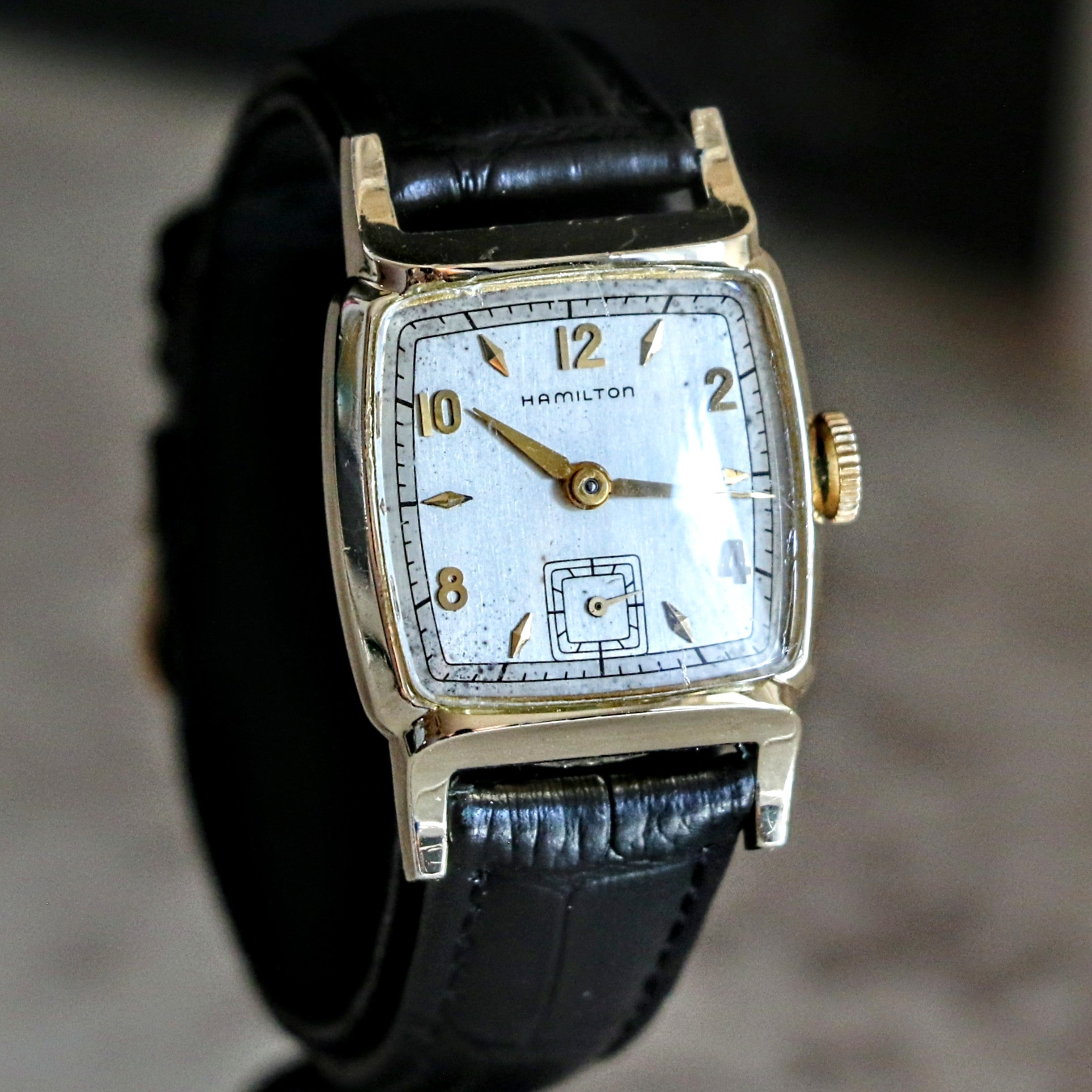 1951-52 HAMILTON Emery Wristwatch 10K G.F. Watch Grade 747 U.S.A. Made Watch