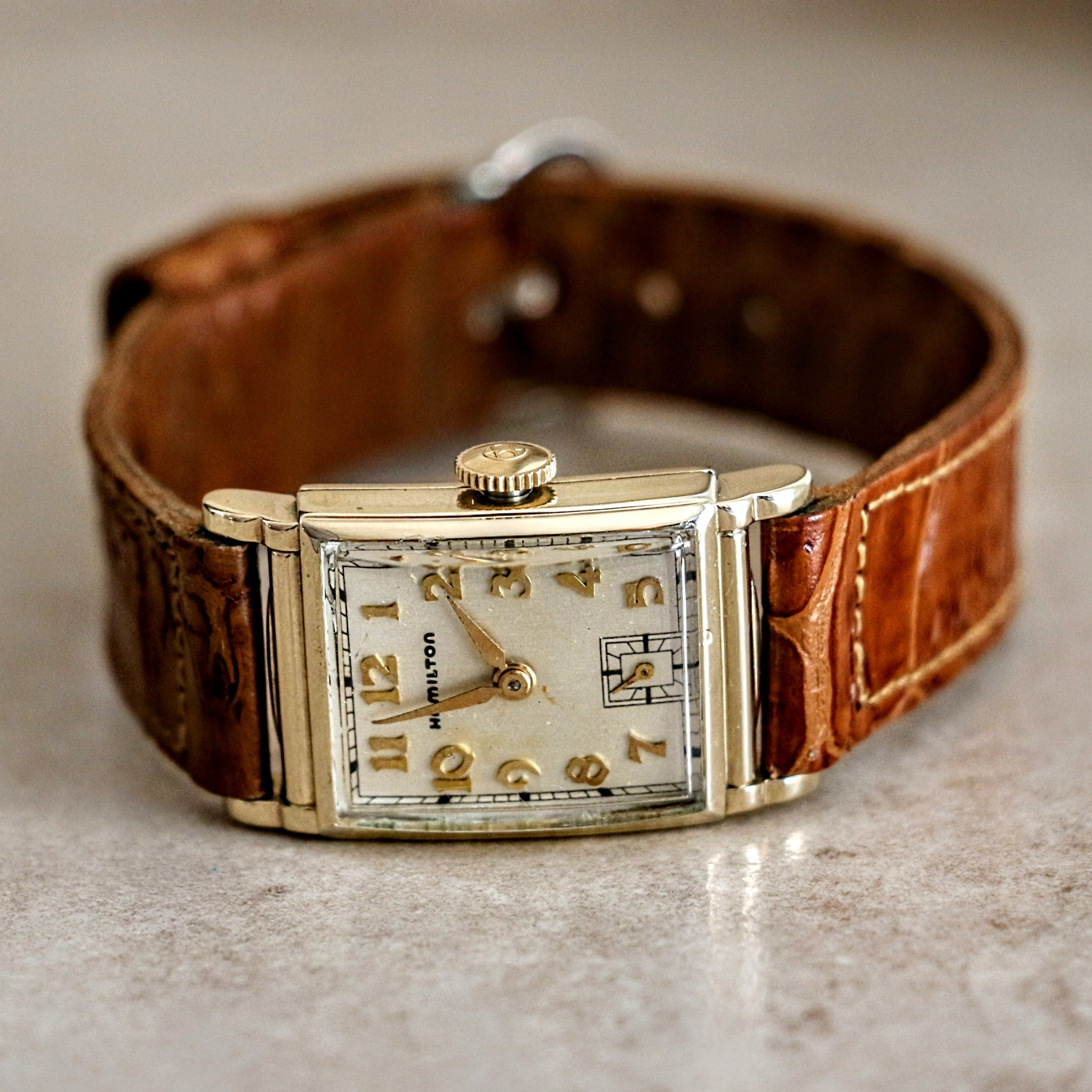 HAMILTON 1948 Eaton Watch Cal. 980 17 Jewels U.S.A. Made Wristwatch ...