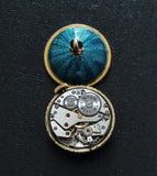 GOLAY, FILS & STAHL Guilloche Enamel Ball Pendant Watch Swiss Caliber AS 970