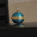 GOLAY, FILS & STAHL Guilloche Enamel Ball Pendant Watch Swiss Caliber AS 970