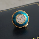 GOLAY, FILS & STAHL Guilloche Enamel Ball Pendant Watch Swiss Caliber AS 970