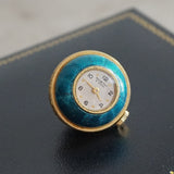 GOLAY, FILS & STAHL Guilloche Enamel Ball Pendant Watch Swiss Caliber AS 970