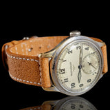 RARE & UNUSUAL Double Signed Jaeger-LeCoultre Military Style Wristwatch
