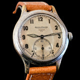 RARE & UNUSUAL Double Signed Jaeger-LeCoultre Military Style Wristwatch