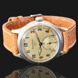 RARE & UNUSUAL Double Signed Jaeger-LeCoultre Military Style Wristwatch