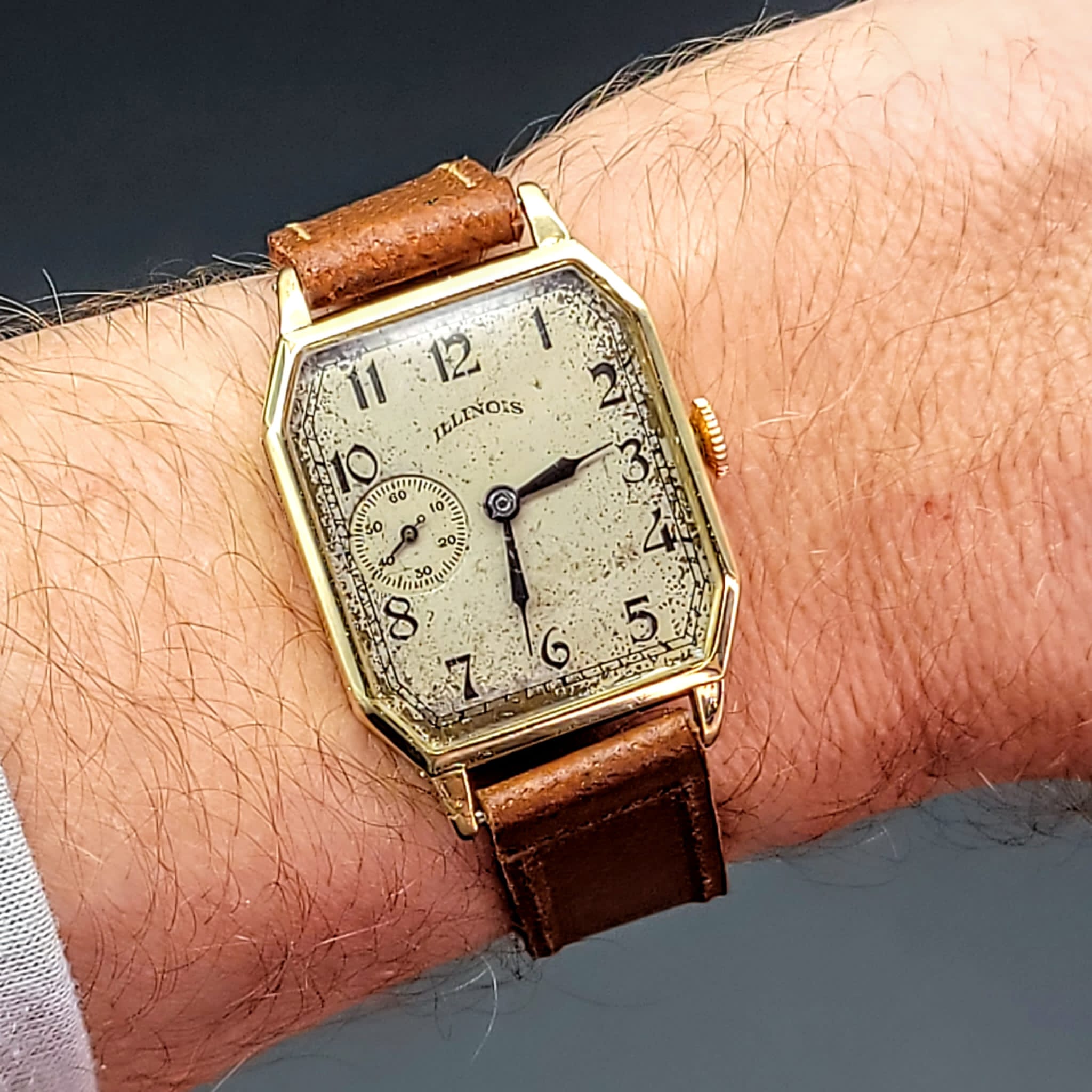 1929 ILLINOIS Canby Watch "Rectangle Plane" Grade 905