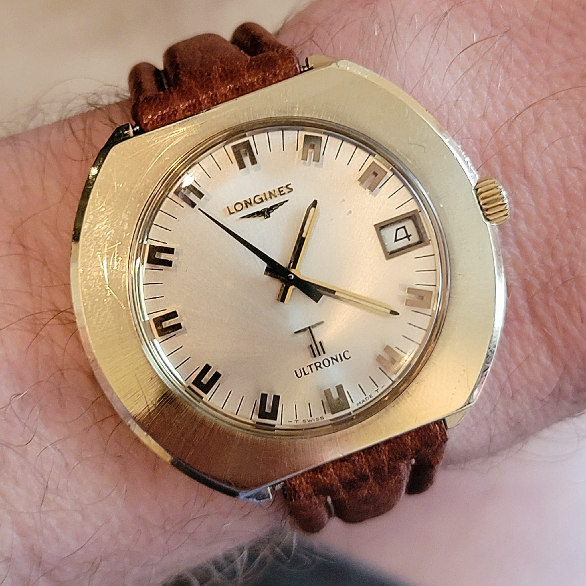 LONGINES ULTRONIC Tuning Fork Watch Ref. 6312 Cal. ESA 9162 Swiss Wristwatch 1970's