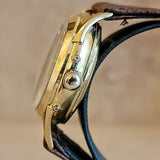 ITRACO Triple Calendar Watch Automatic 18K GOLD Moon Phase Wristwatch