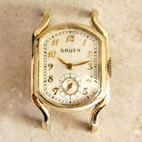 1939 GRUEN Driver’s Ristside “The Varsity” Wristwatch Curved Watch