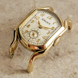 1939 GRUEN Driver’s Ristside “The Varsity” Wristwatch Curved Watch