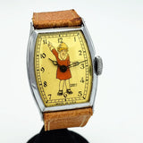 Vintage NEW HAVEN CLOCK COMPANY LITTLE ORPHAN ANNIE Character Wristwatch U.S.A.
