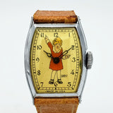 Vintage NEW HAVEN CLOCK COMPANY LITTLE ORPHAN ANNIE Character Wristwatch U.S.A.
