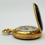 Vintage SHEFFIELD Ladies Pocket Watch Swiss Caliber EB 8800 Floral Enamel Case