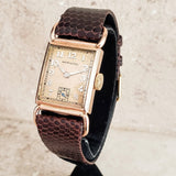 Vintage HAMILTON Essex Wristwatch USA Made Caliber 980 17 Jewels Coral Gold Watch