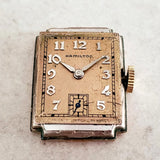 Vintage HAMILTON Essex Wristwatch USA Made Caliber 980 17 Jewels Coral Gold Watch