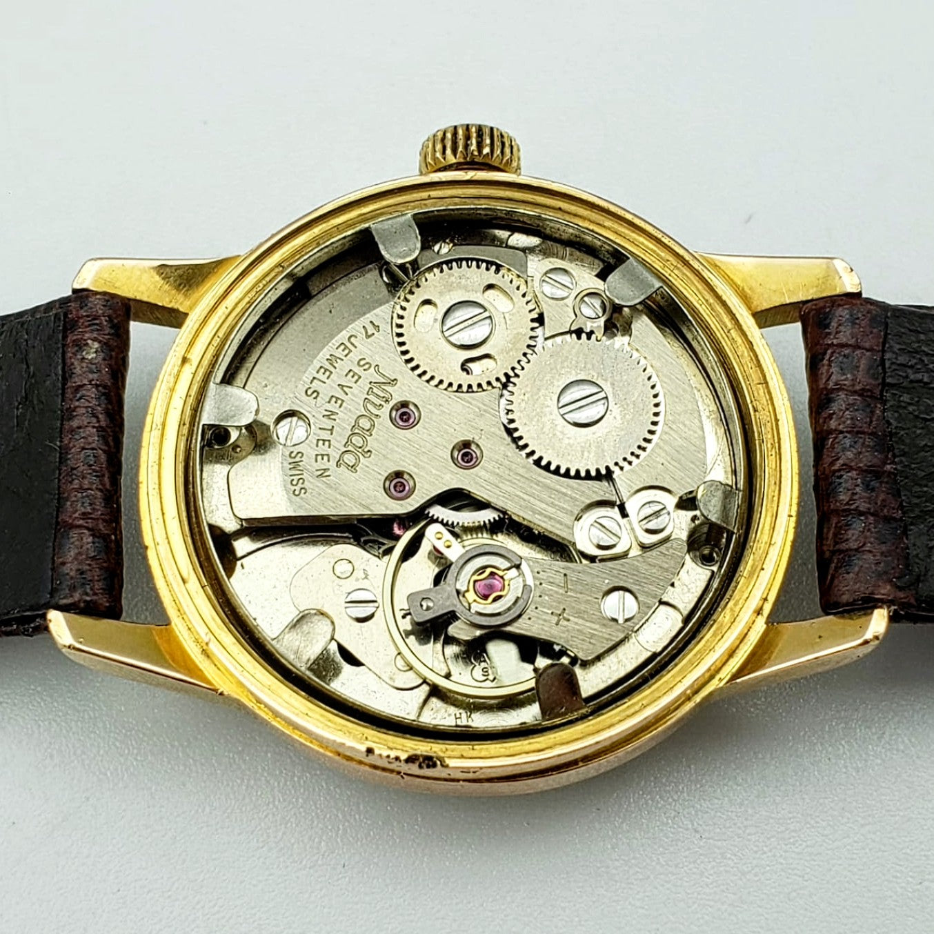 Vintage NIVADA Compensamatic Wristwatch Caliber AS ST 1802 03 17J Swis SECOND HAND HOROLOGY