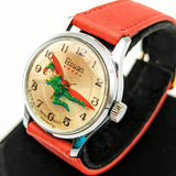 1970's PETER PAN Animated Dial Wristwatch Manual Wind Swiss Watch