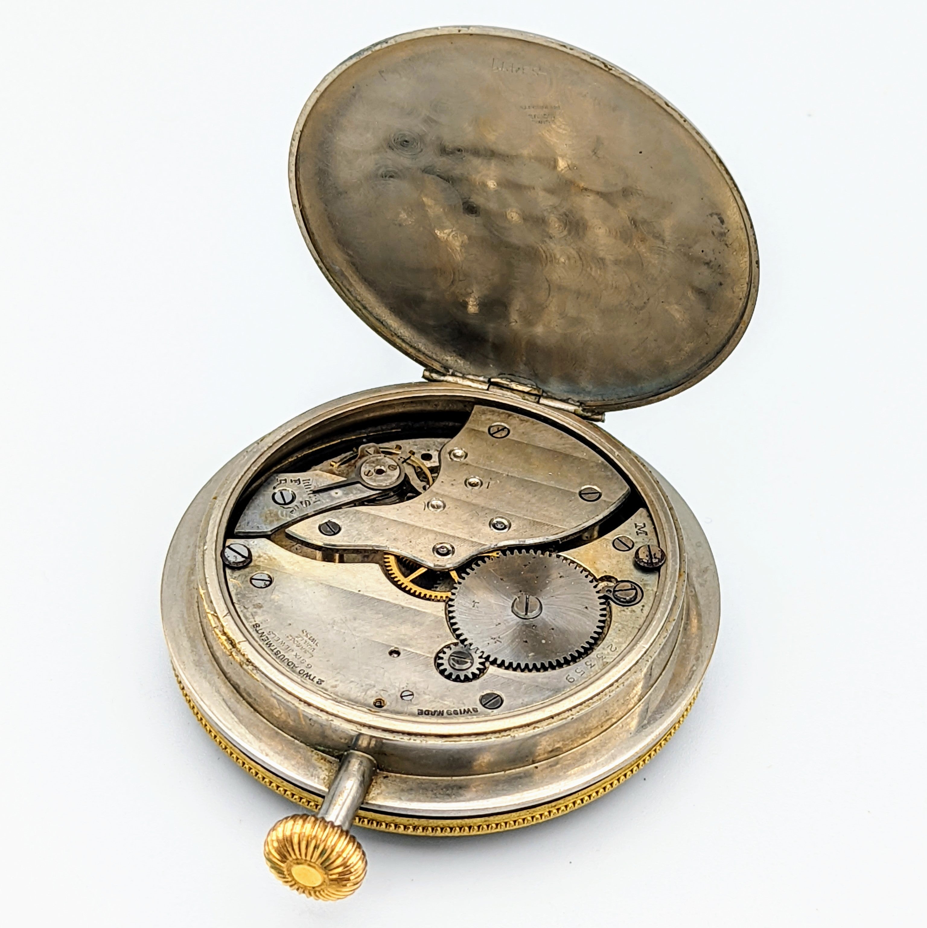 A. LeCoultre Sandoz Antique 8 Day Car Clock Watch Serviced Excellent Timekeeping