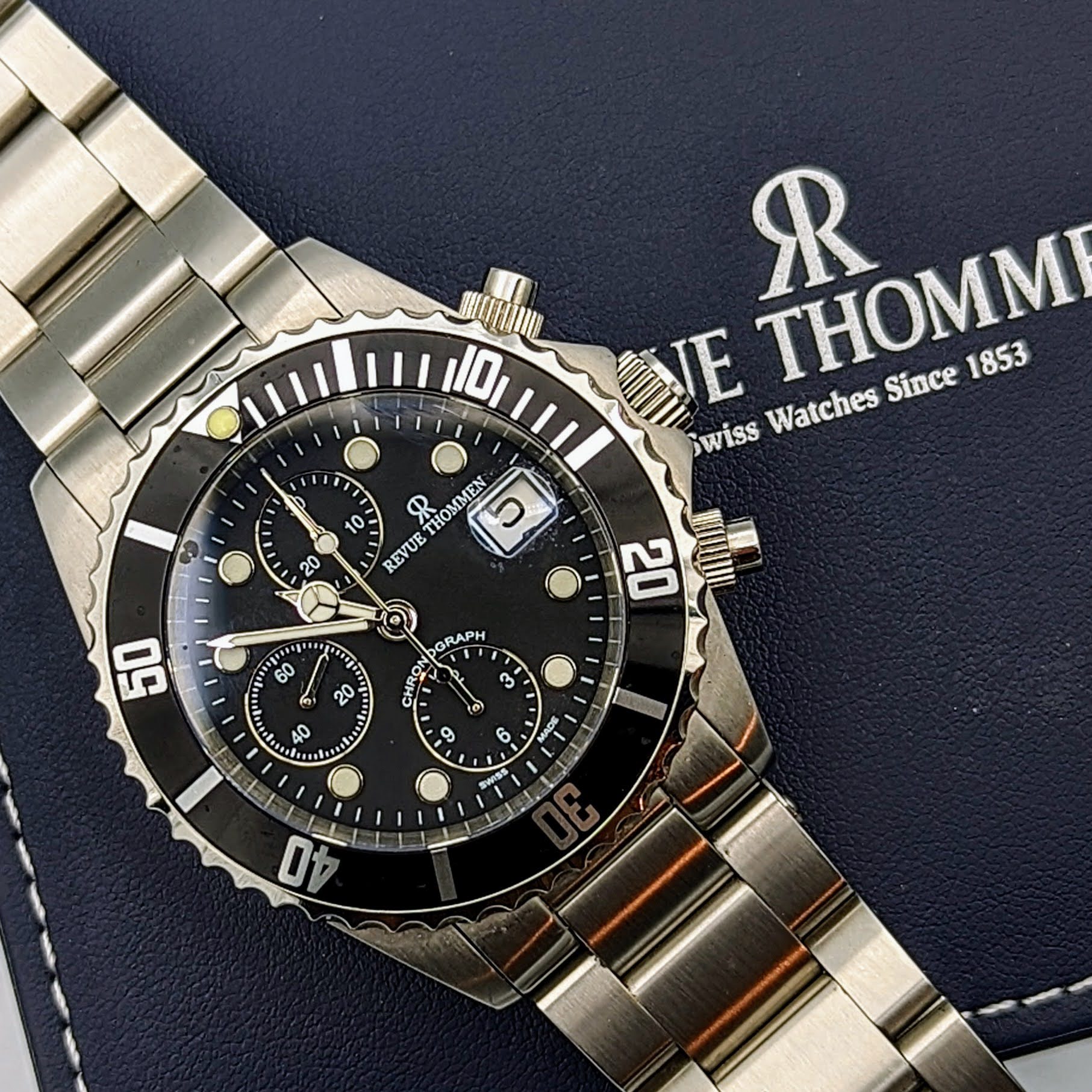 REVUE THOMMEN Diver Automatic Watch 17571.6137 Chronograph Wristwatch in BOX!