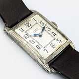 1952's E. GUBELIN LUCERNE Silver Art Deco Watch Swiss Made Wristwatch
