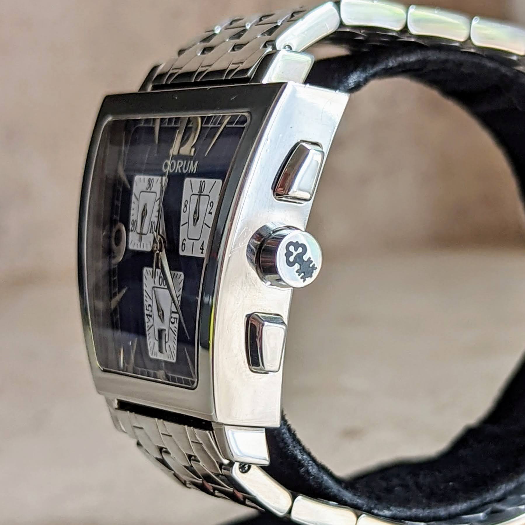 CORUM Trapeze Chronograph Watch 196.404.20 Swiss Made Wristwatch