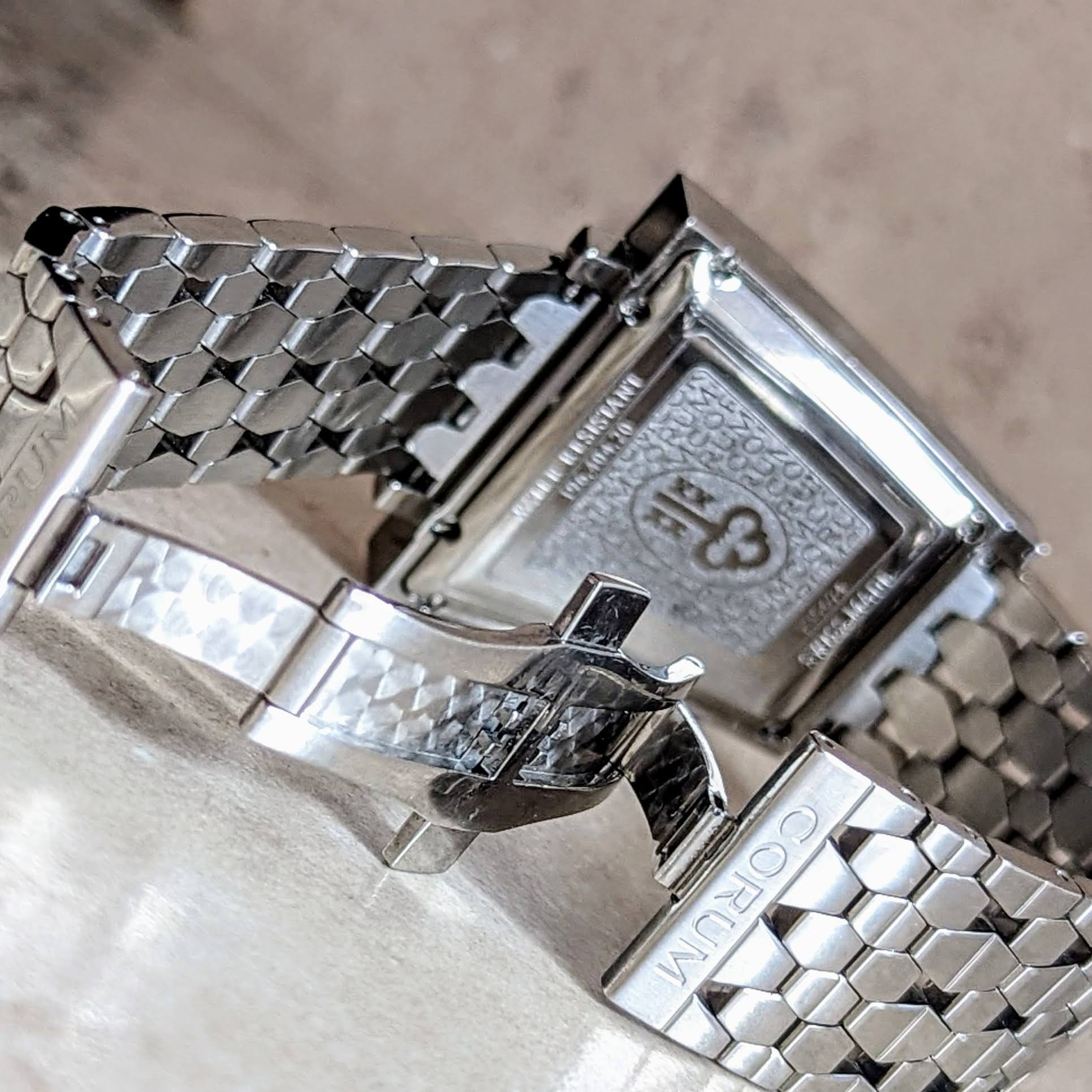 CORUM Trapeze Chronograph Watch 196.404.20 Swiss Made Wristwatch