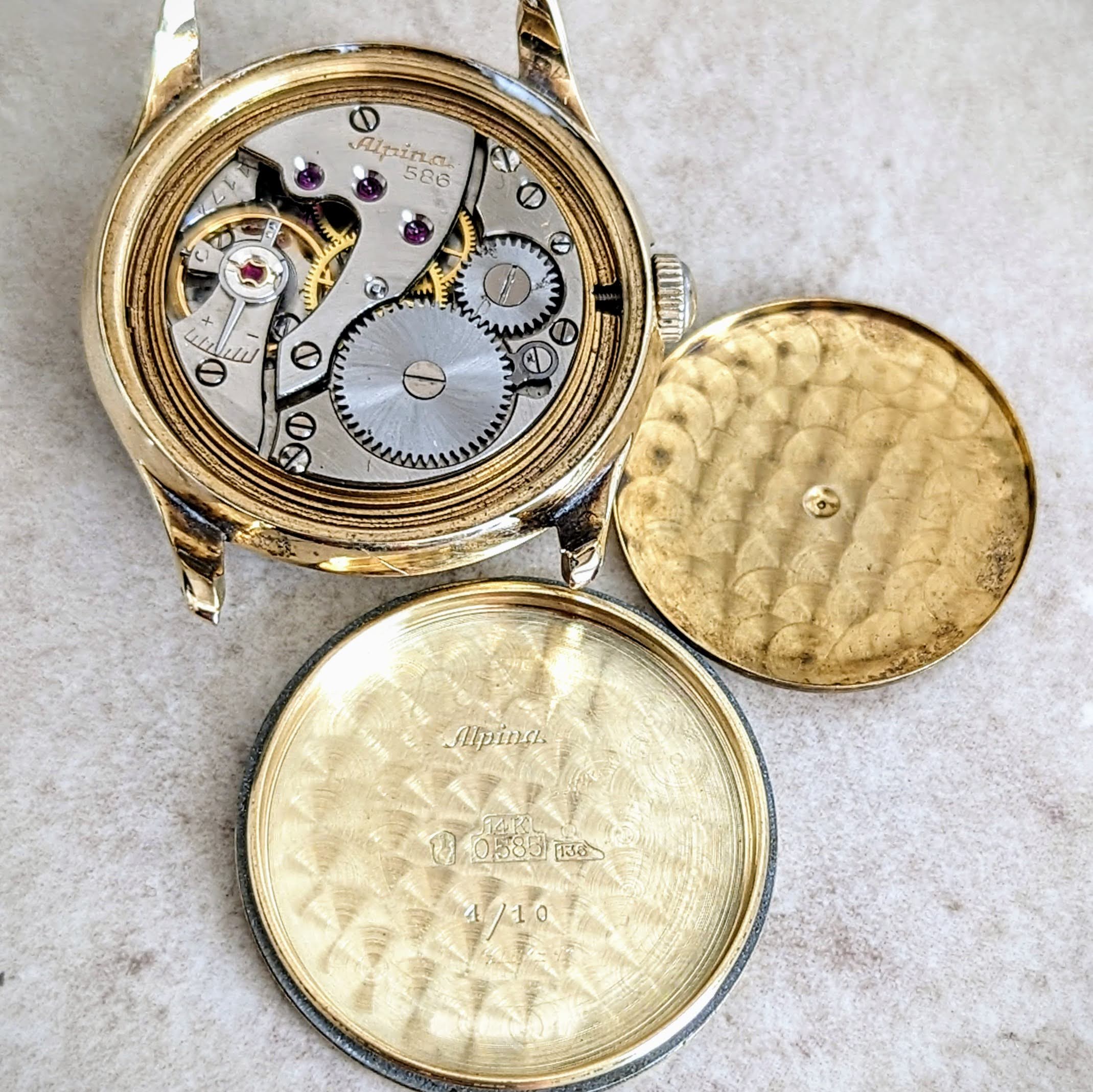 Alpina gold watch shop