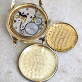 1940s ALPINA Watch 14K GOLD Vintage Wristwatch - Rose Gold Dial - Original BOX!