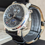 TOURNEAU Automatic Watch Day/Date Moonphase Chronograph 18K Gold Wristwatch