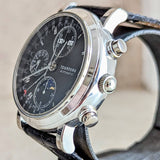 TOURNEAU Automatic Watch Day/Date Moonphase Chronograph 18K Gold Wristwatch