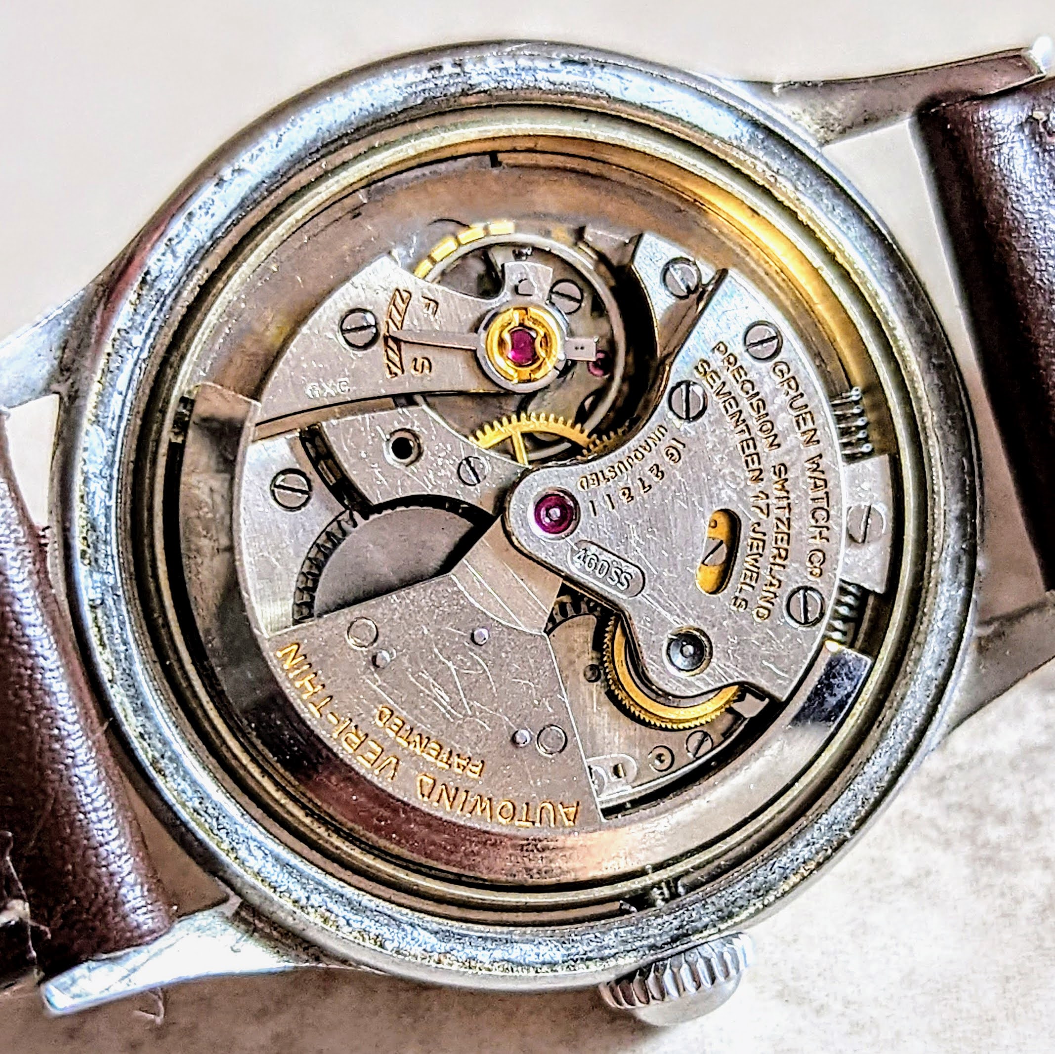 1947 GRUEN Precision Autowind Watch Bumper Vintage Wristwatch