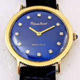 LUCIEN PICCARD Davinci Watch Blue Dial 14K GOLD Mechanical Wristwatch