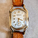 1939 GRUEN Driver’s Ristside “The Varsity” Wristwatch Curved Watch