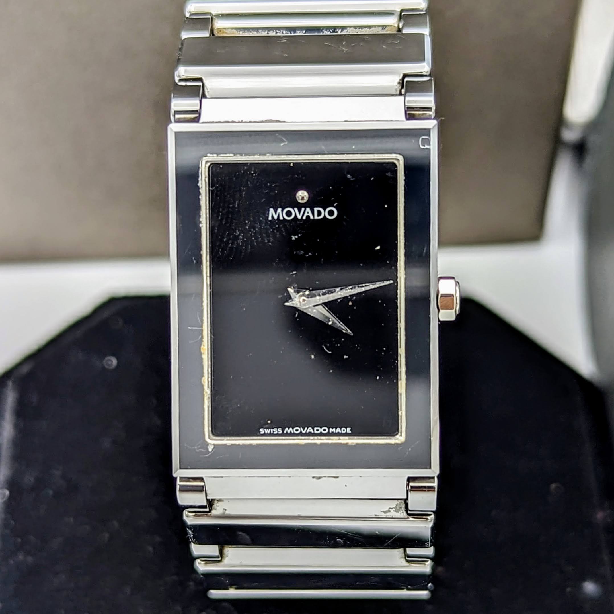 MOVADO Valor Tungsten Watch Ref. 89C11432 Swiss Wristwatch In BOX!
