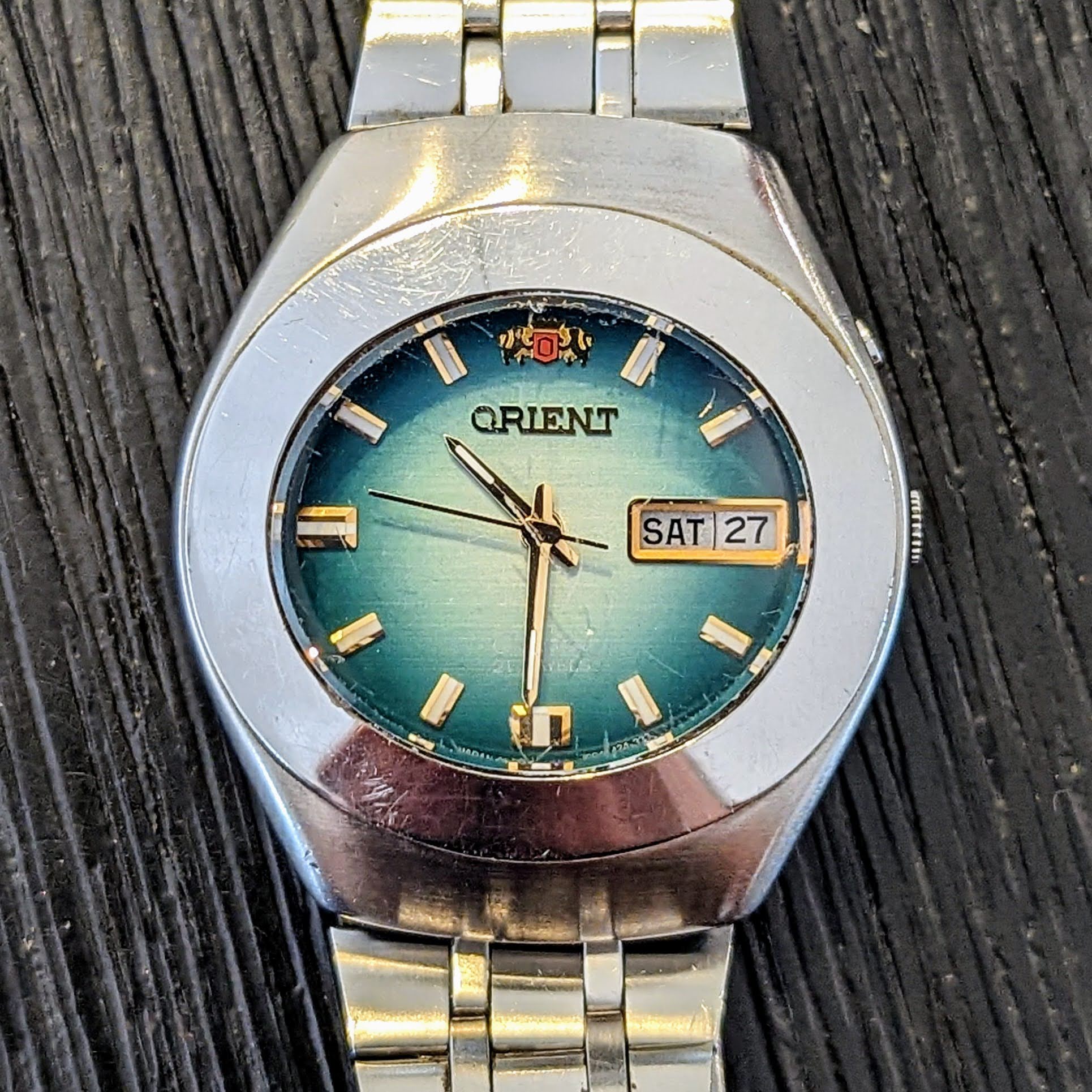 ORIENT Crystal Automatic Watch Day/Date Indicator Cal. 7S26A Wristwatch