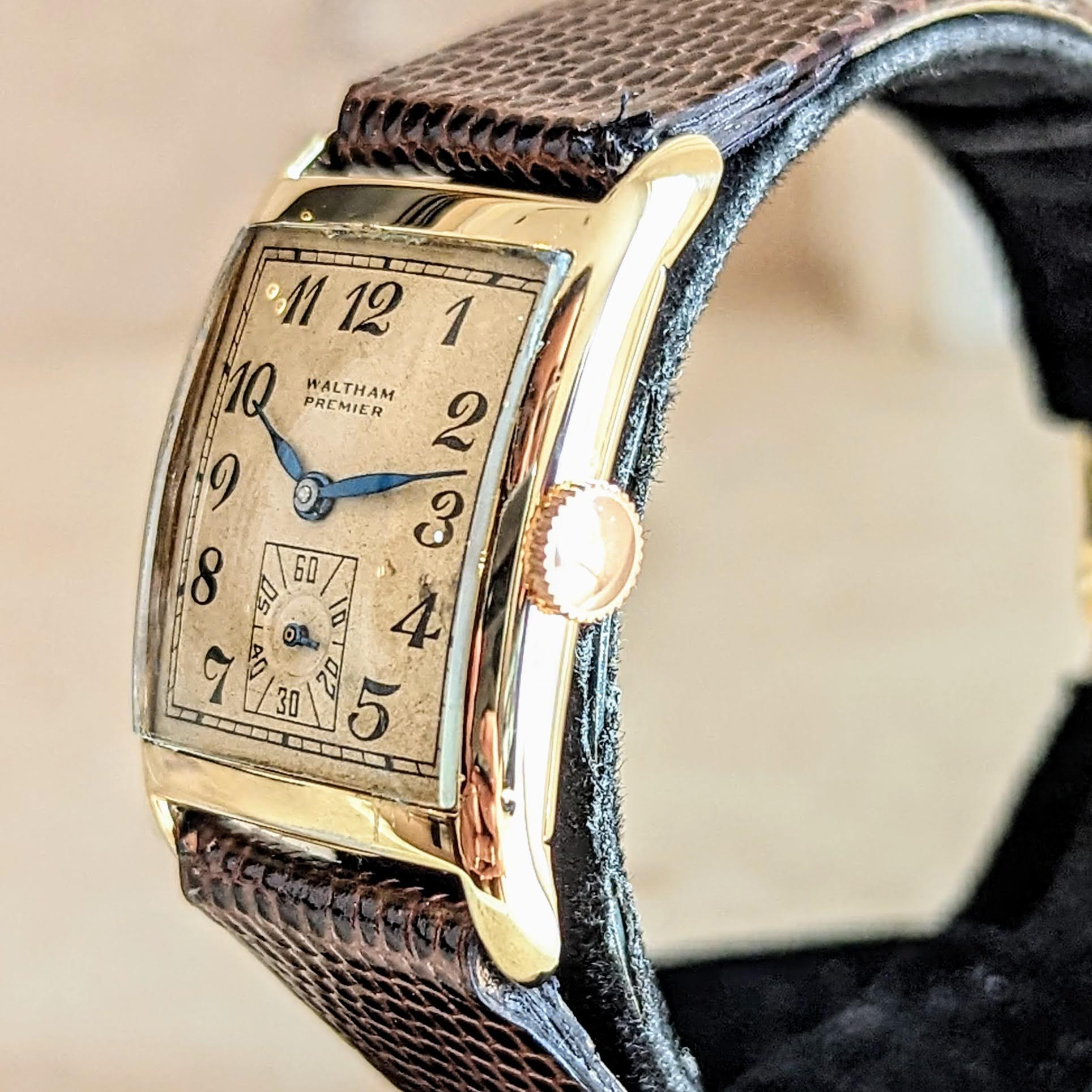 1940 WALTHAM PREMIER Watch 17 Jewels Cal. 870 U.S.A. Made Wristwatch