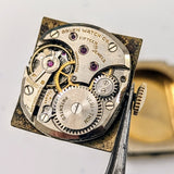 1940 GRUEN Watch Fancy Lugs - Diamond Dial Vintage Manual Wristwatch - In BOX!