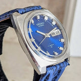 SEIKO Automatic Watch Day/Date Indicator Blue Dial Wristwatch