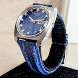 SEIKO Automatic Watch Day/Date Indicator Blue Dial Wristwatch