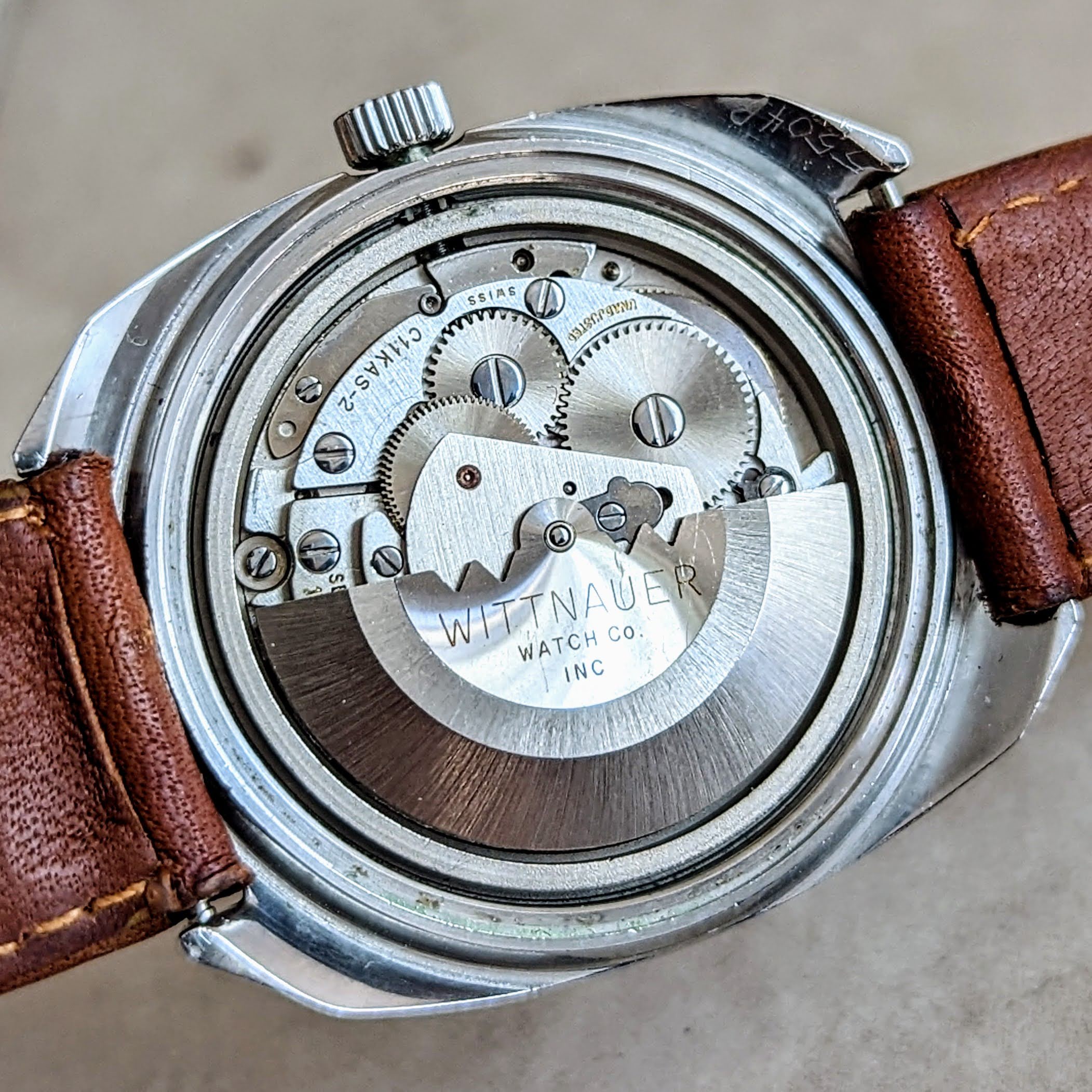 WITTNAUER Geneve Automatic Watch Date Indicator Cal. C11KAS-2 Swiss Wristwatch