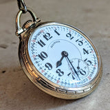 1918 Illinois Bunn Special Pocket Watch Railroad Grade Model 9 Size 16s 21J 6 ADJs