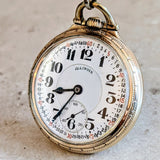 1918 Illinois Bunn Special Pocket Watch Railroad Grade Model 9 Size 16s 21J 6 ADJs