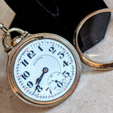 1918 Illinois Bunn Special Pocket Watch Railroad Grade Model 9 Size 16s 21J 6 ADJs